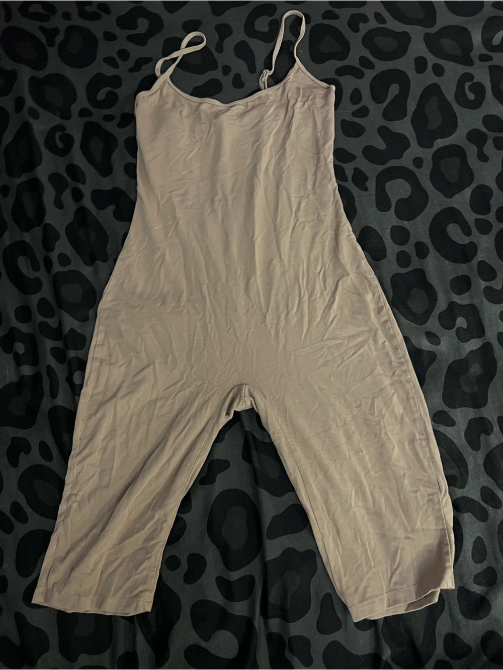 Women’s Sleeveless Jumpsuit Romper in Taupe